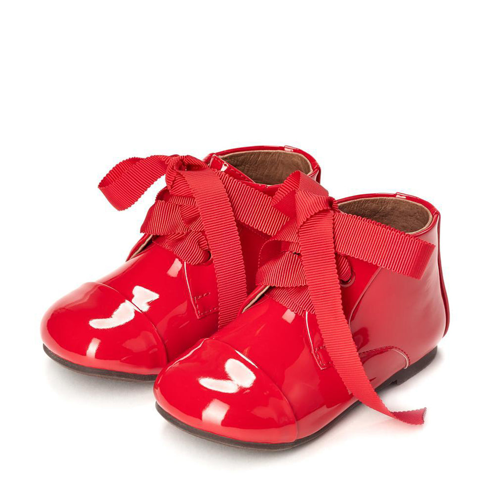 Jane PU Red Boots Boots Age of Innocence