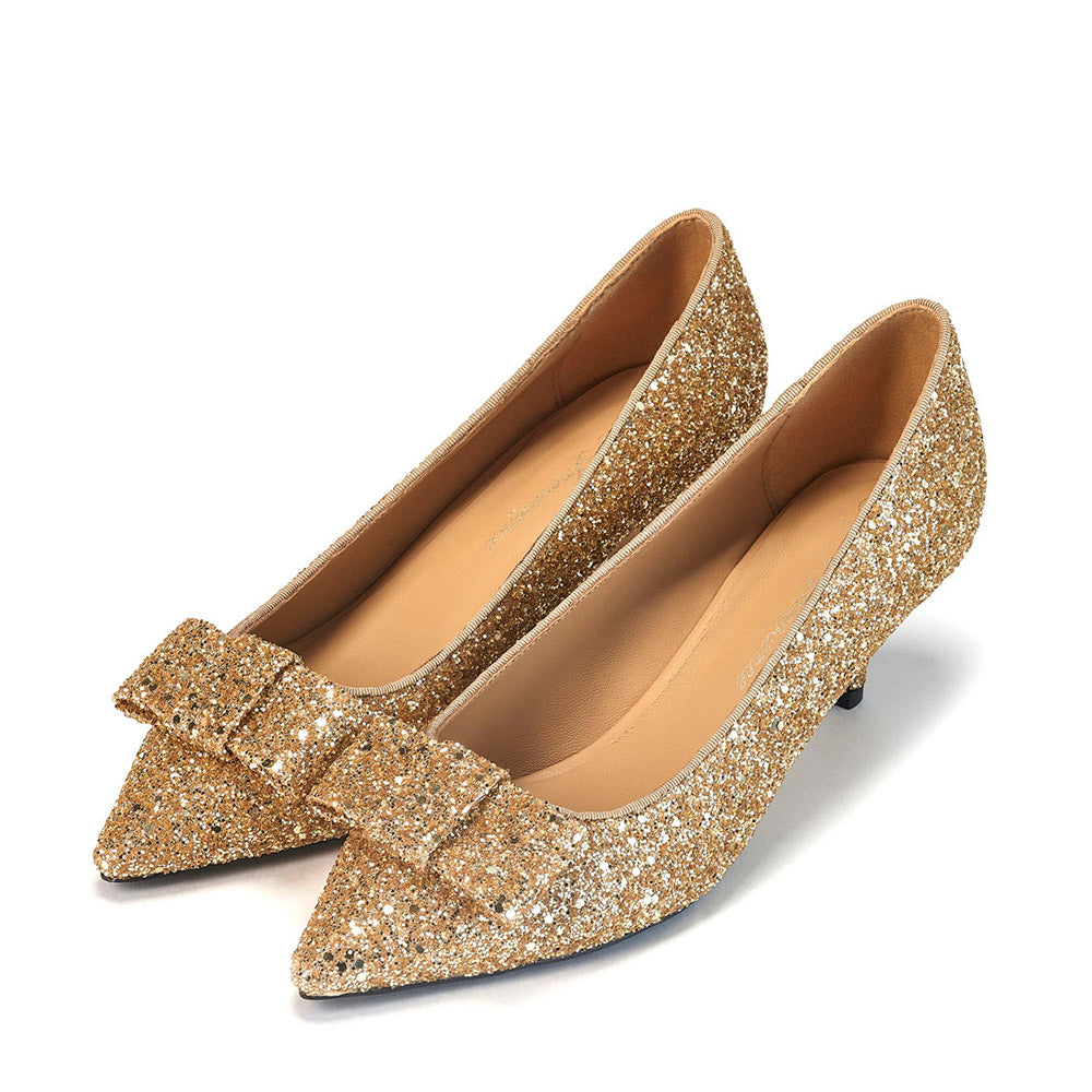 Jacqueline Glitter Gold Shoes Shoes Age of Innocence Women
