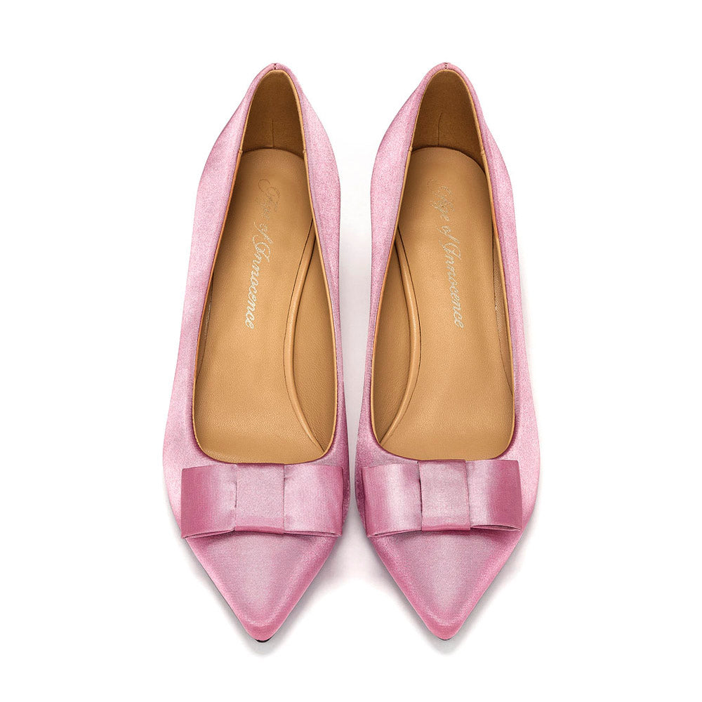 Jacqueline Satin Pink Shoes by Age of Innocence