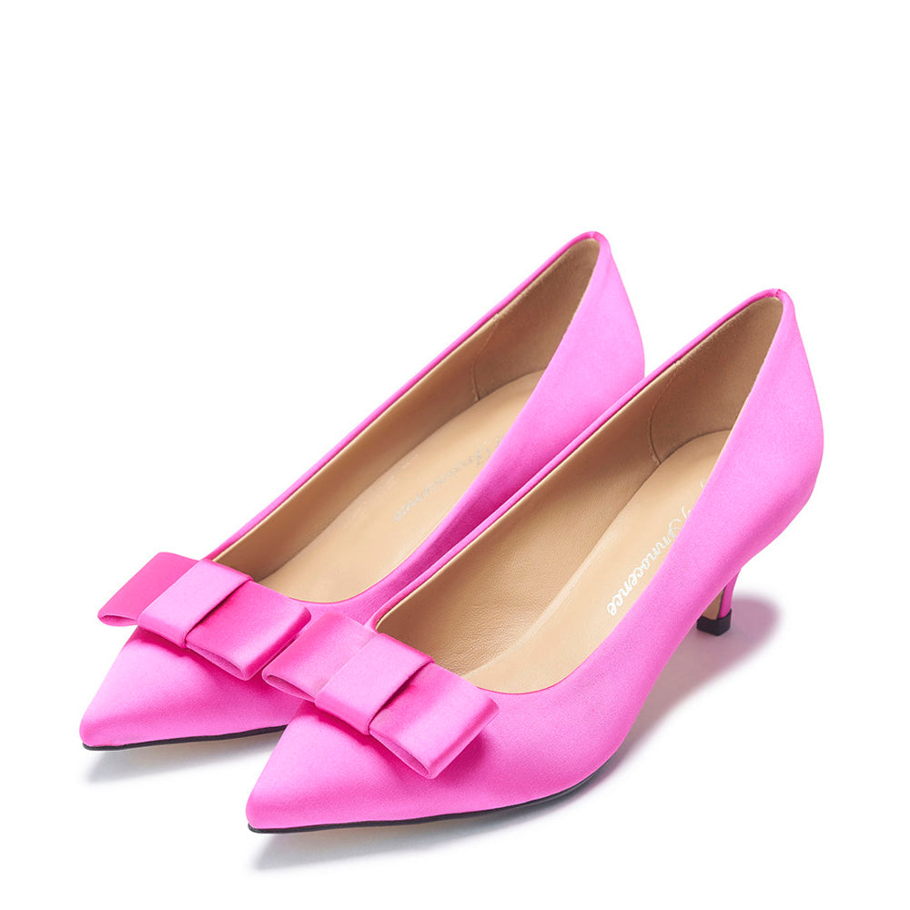 Jacqueline Satin Fuchsia Shoes by Age of Innocence