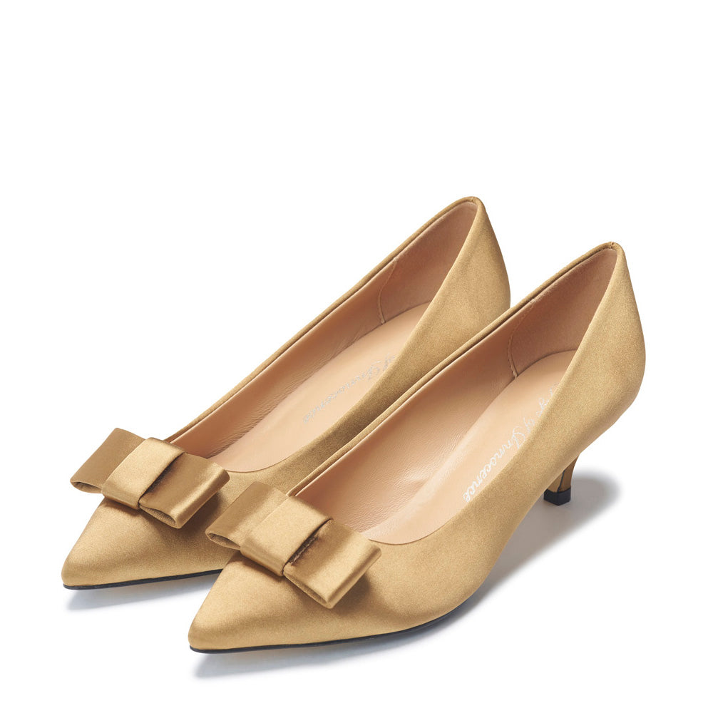 Jacqueline Satin Mustard Shoes by Age of Innocence