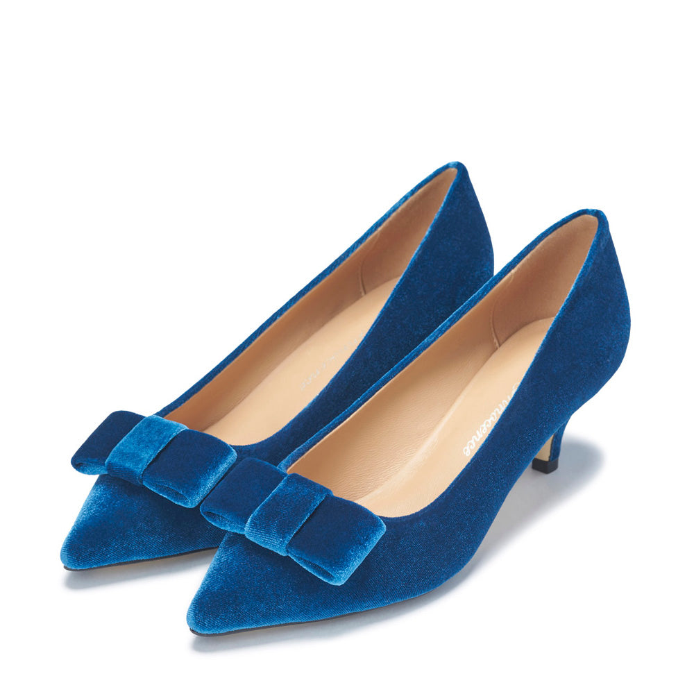 Jacqueline Velvet Navy Shoes by Age of Innocence