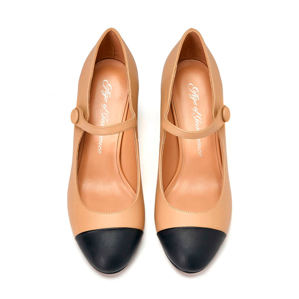 Gemma 2.0 Beige/Black Shoes Shoes Age of Innocence Women