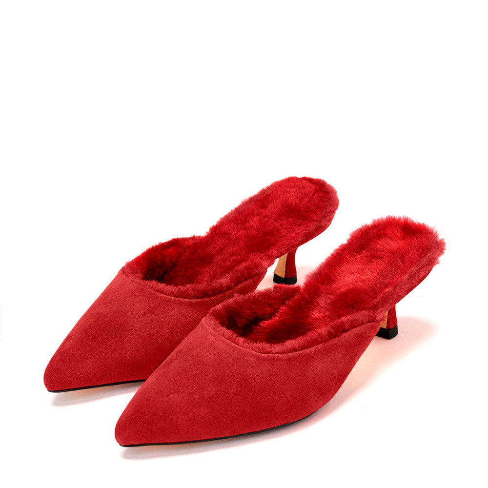 Brenda 2.0 Red Mules by Age of Innocence