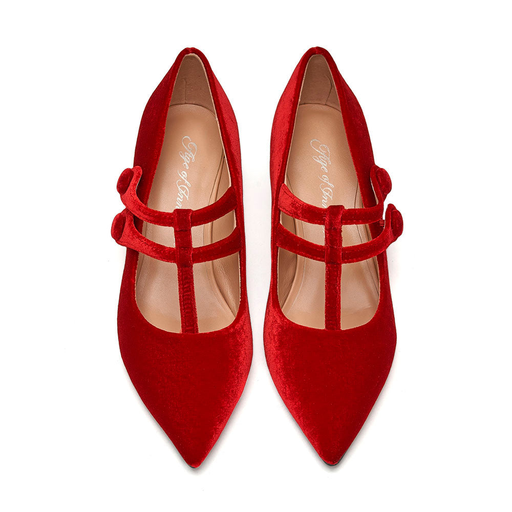 Colette Red Shoes by Age of Innocence