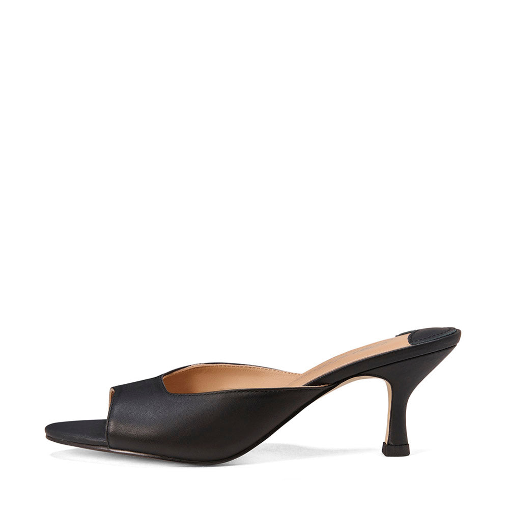 Felicity Leather Black Mules by Age of Innocence