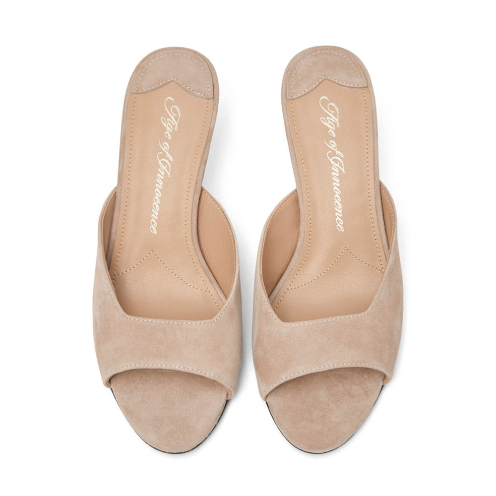 Felicity Light Beige Mules by Age of Innocence