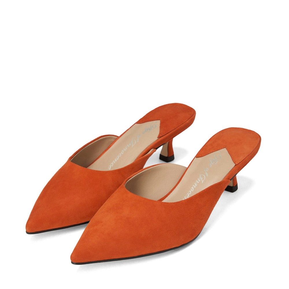 Brenda Orange Mules by Age of Innocence