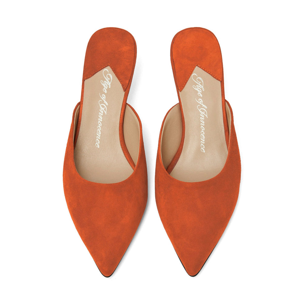 Brenda Orange Mules by Age of Innocence