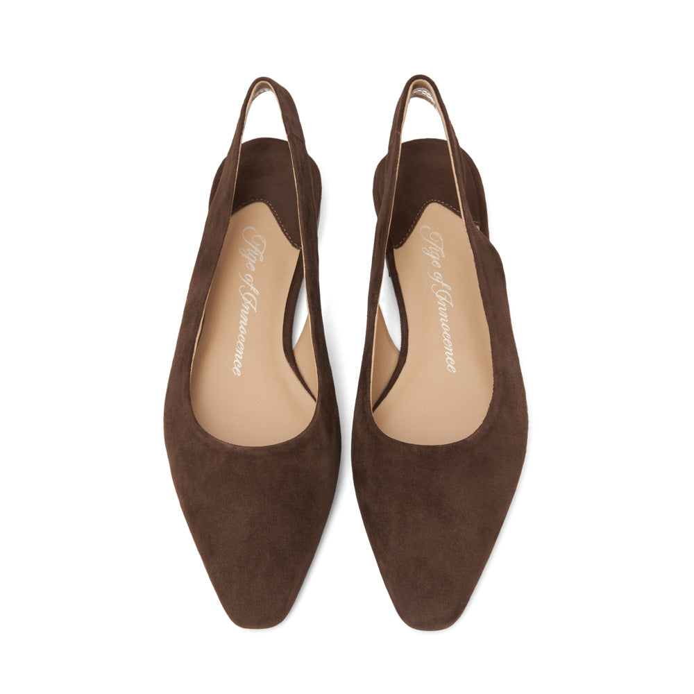Remi Suede Chocolate Flats Shoes Age of Innocence Women