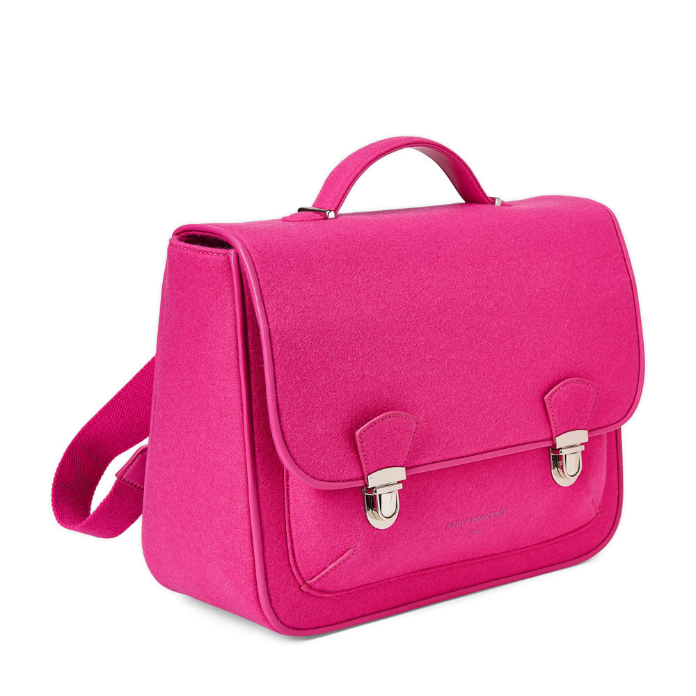 Boston Wool Fuchsia Schoolbag Schoolbag Age of Innocence
