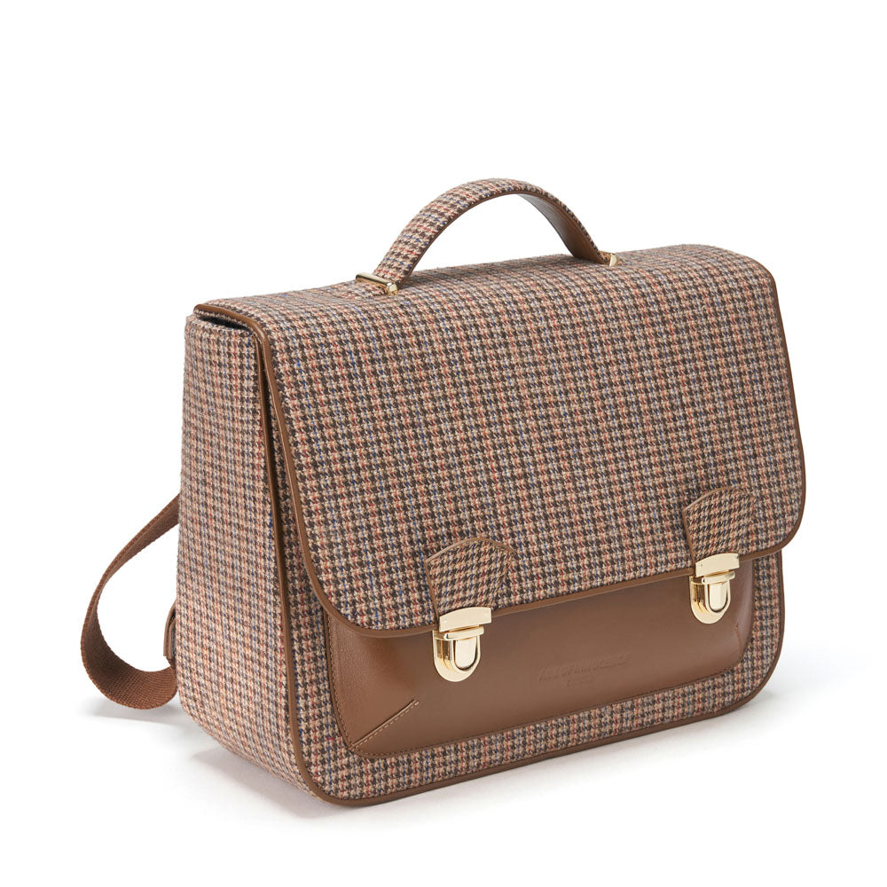 Boston Plaid Brown Schoolbag Schoolbag Age of Innocence