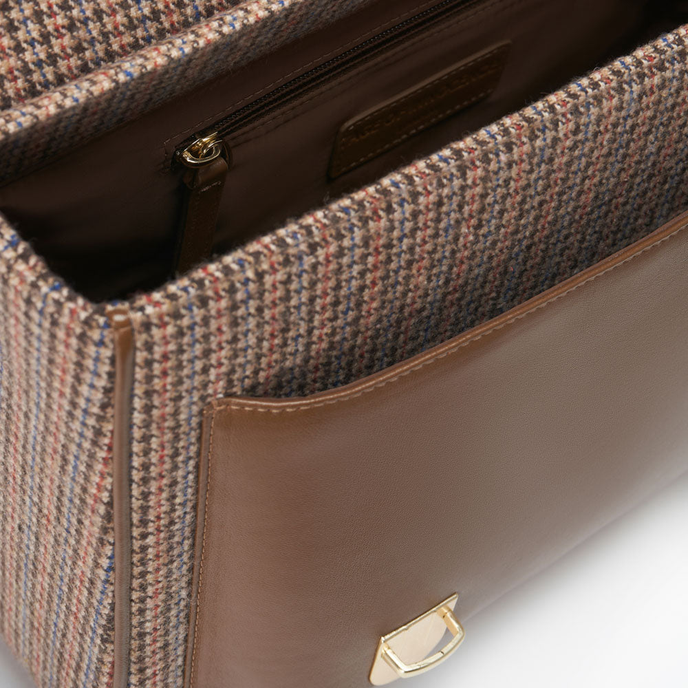 Boston Plaid Brown Schoolbag Schoolbag Age of Innocence