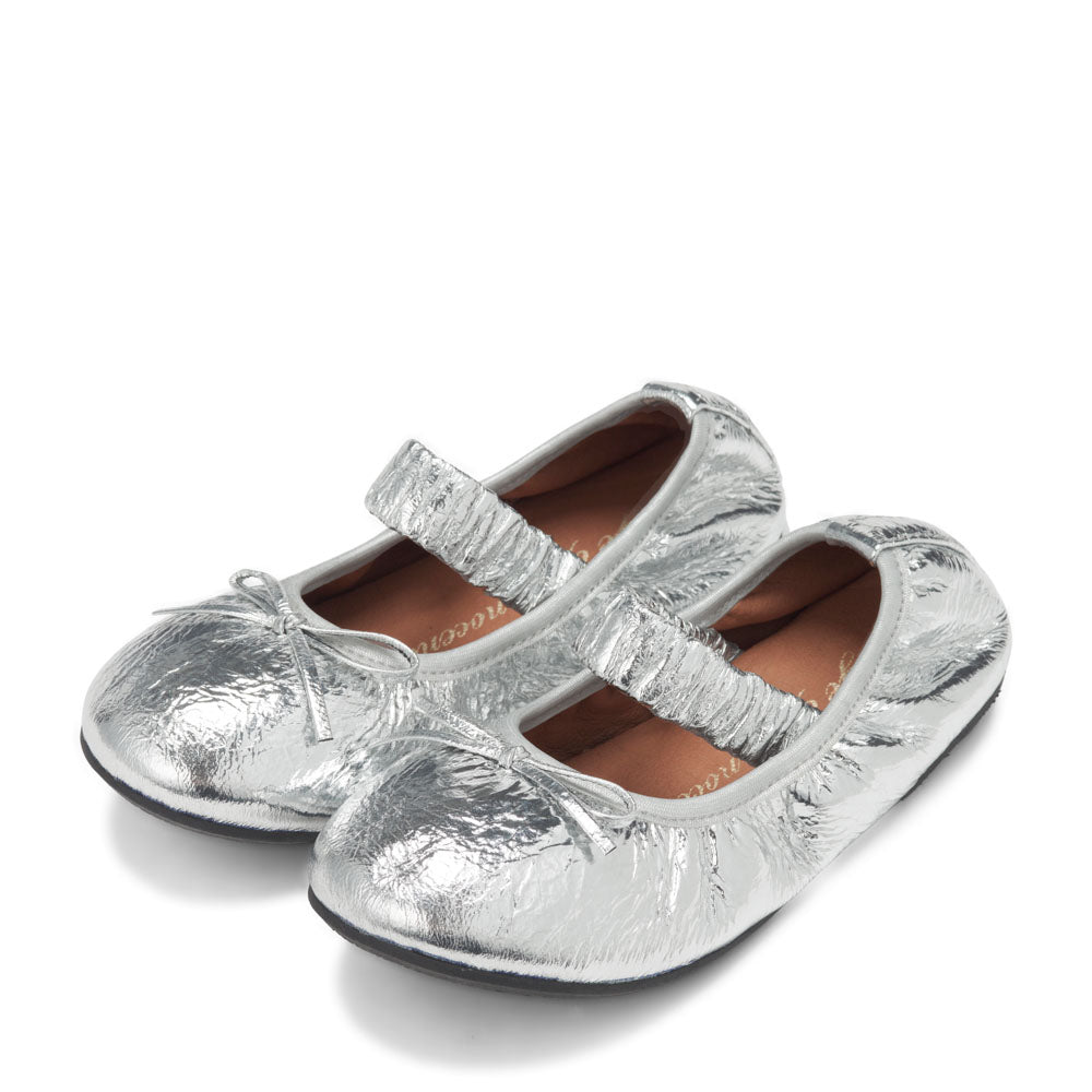 Sylvie Silver Flats Shoes Age of Innocence