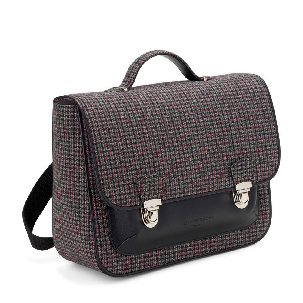 Boston Plaid Dark Grey Schoolbag Schoolbag Age of Innocence