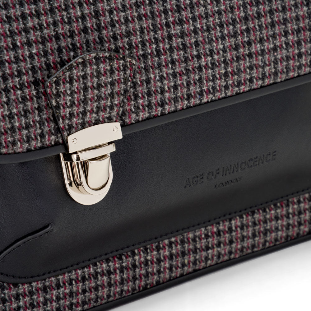 Boston Plaid Dark Grey Schoolbag Schoolbag Age of Innocence