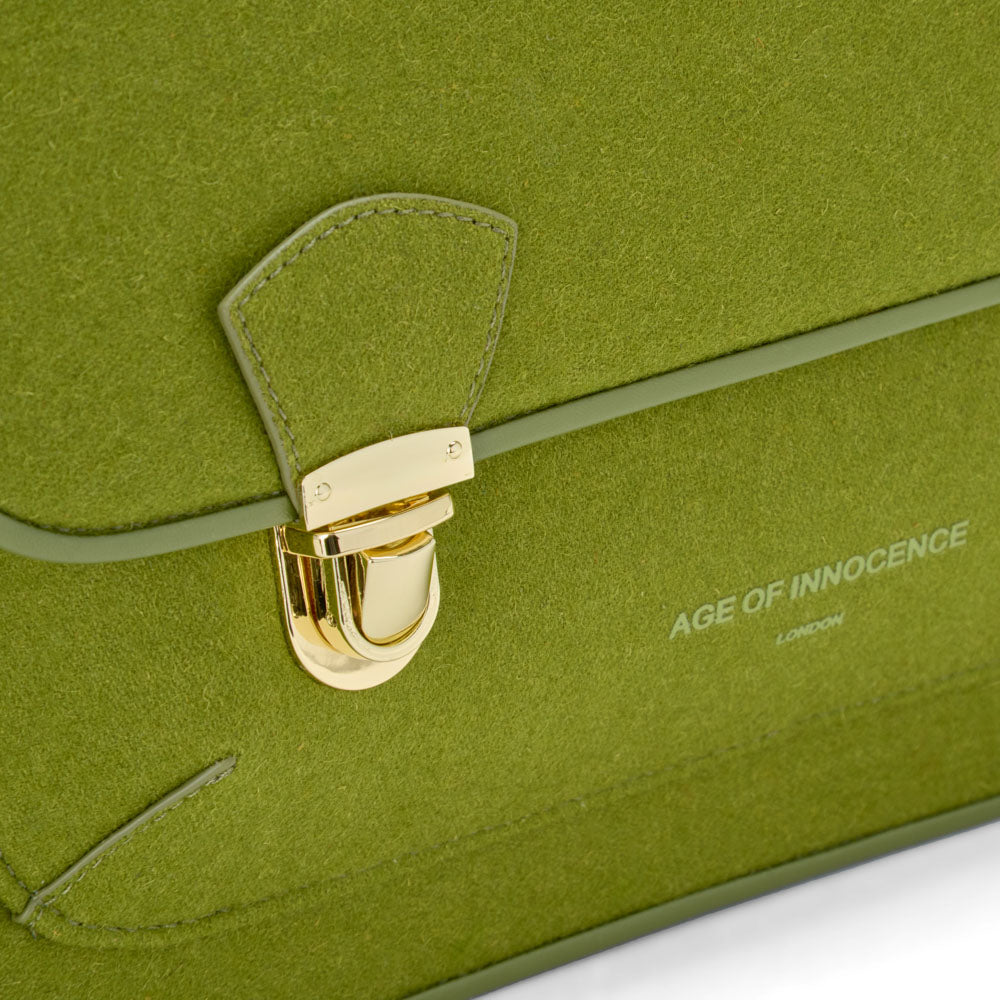 Boston Wool Green Schoolbag Schoolbag Age of Innocence