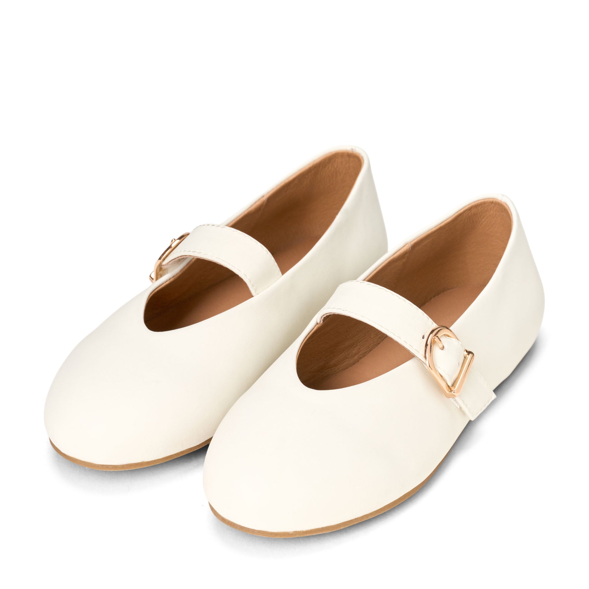 Sydney Leather White Flats Shoes Age of Innocence