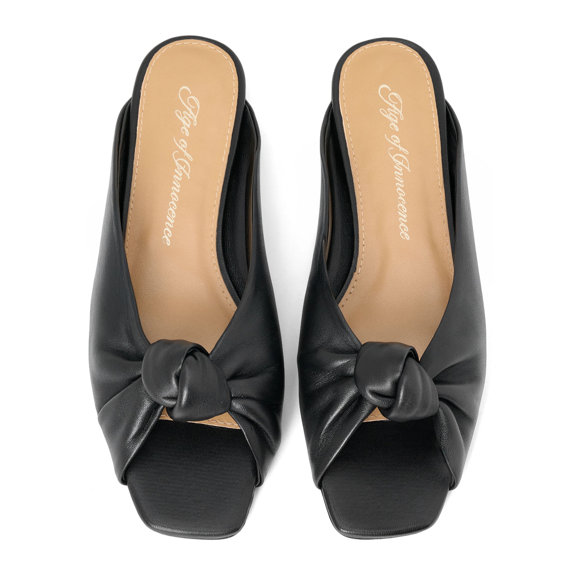 Solene Black Mules Shoes Age of Innocence Women