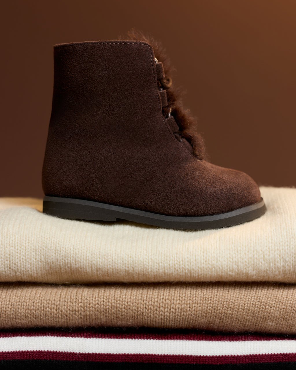 designer Alice Chocolate Boots for girls by Age of Innocence