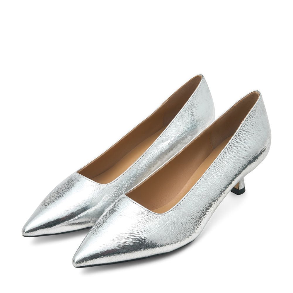 Andrea Leather Silver Shoes Shoes Age of Innocence Women
