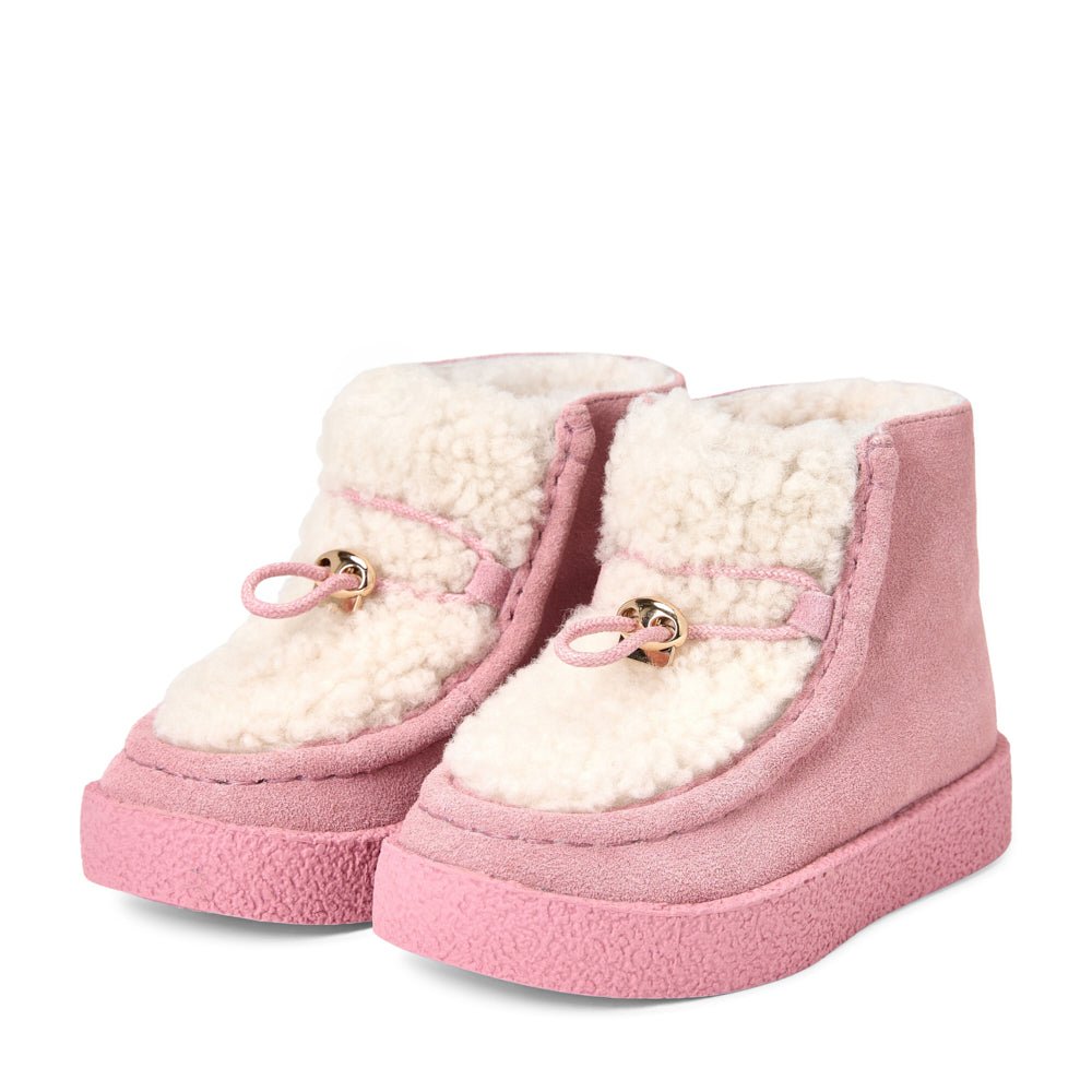 designer Aspen Pink/Milk Boots for girls by Age of Innocence