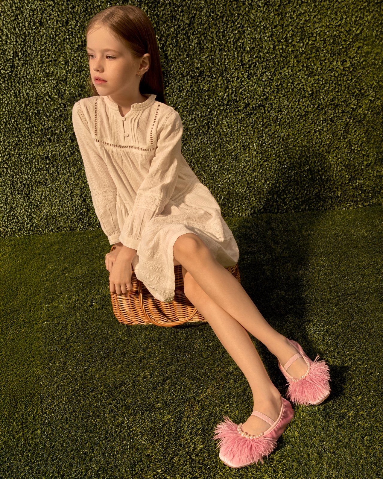 Blanche Pink Flats Shoes Age of Innocence