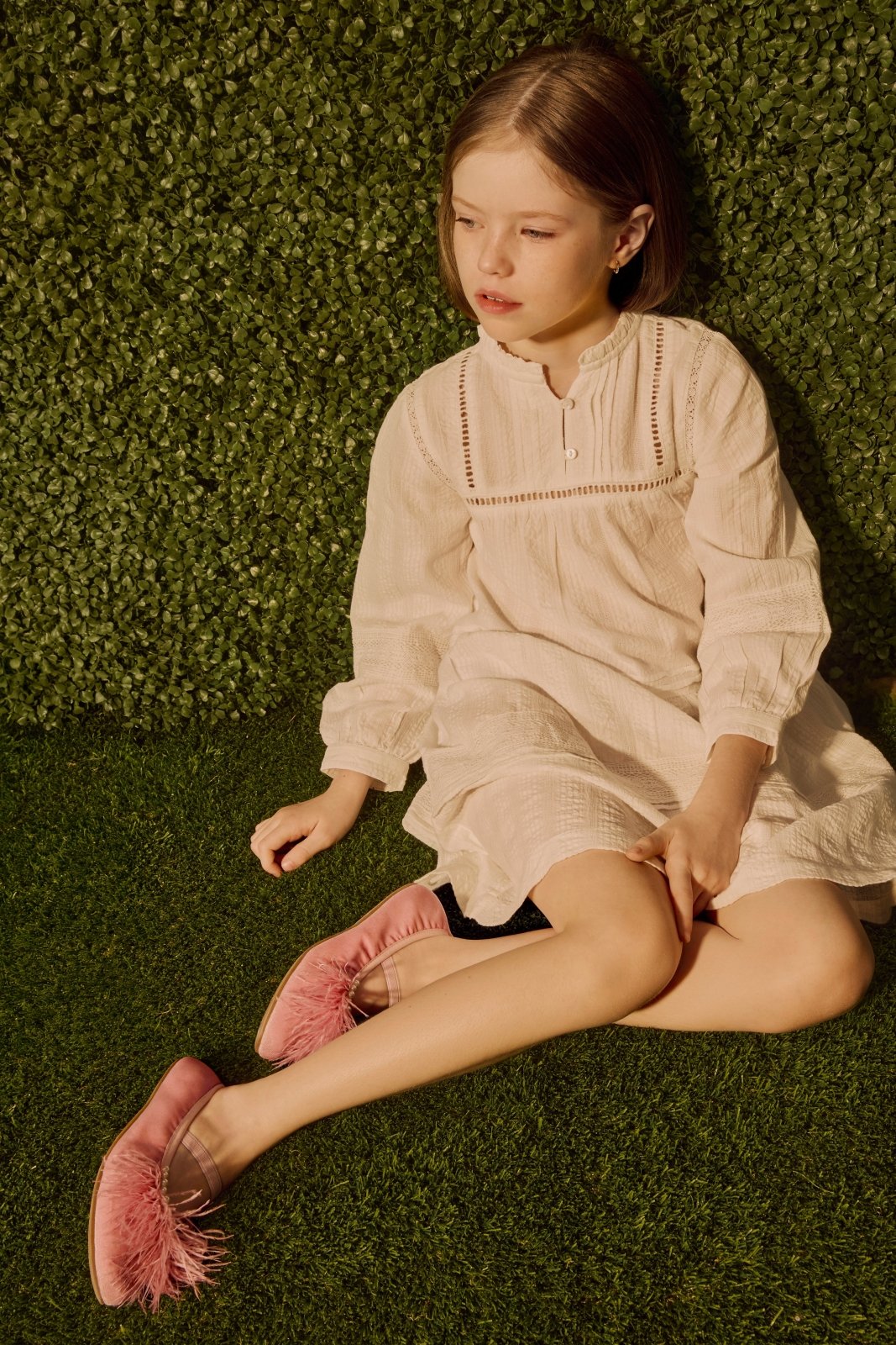 Blanche Pink Flats Shoes Age of Innocence