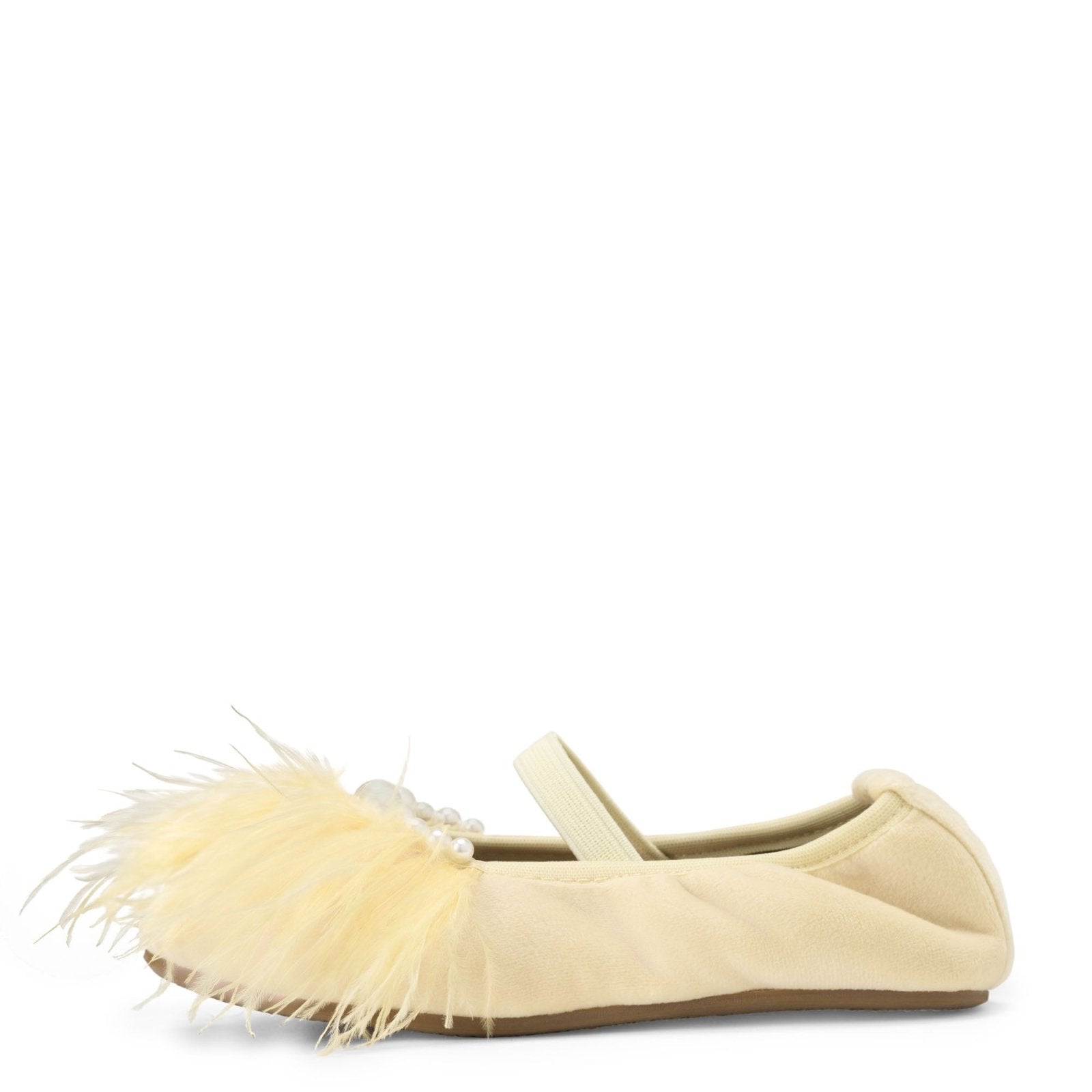 designer Blanche Yellow Flats for girls by Age of Innocence