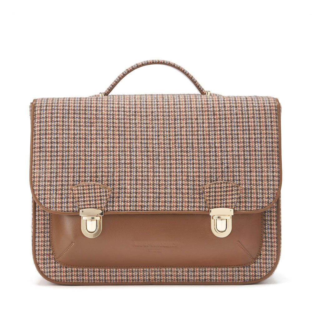 Boston Plaid Brown Schoolbag Schoolbag Age of Innocence
