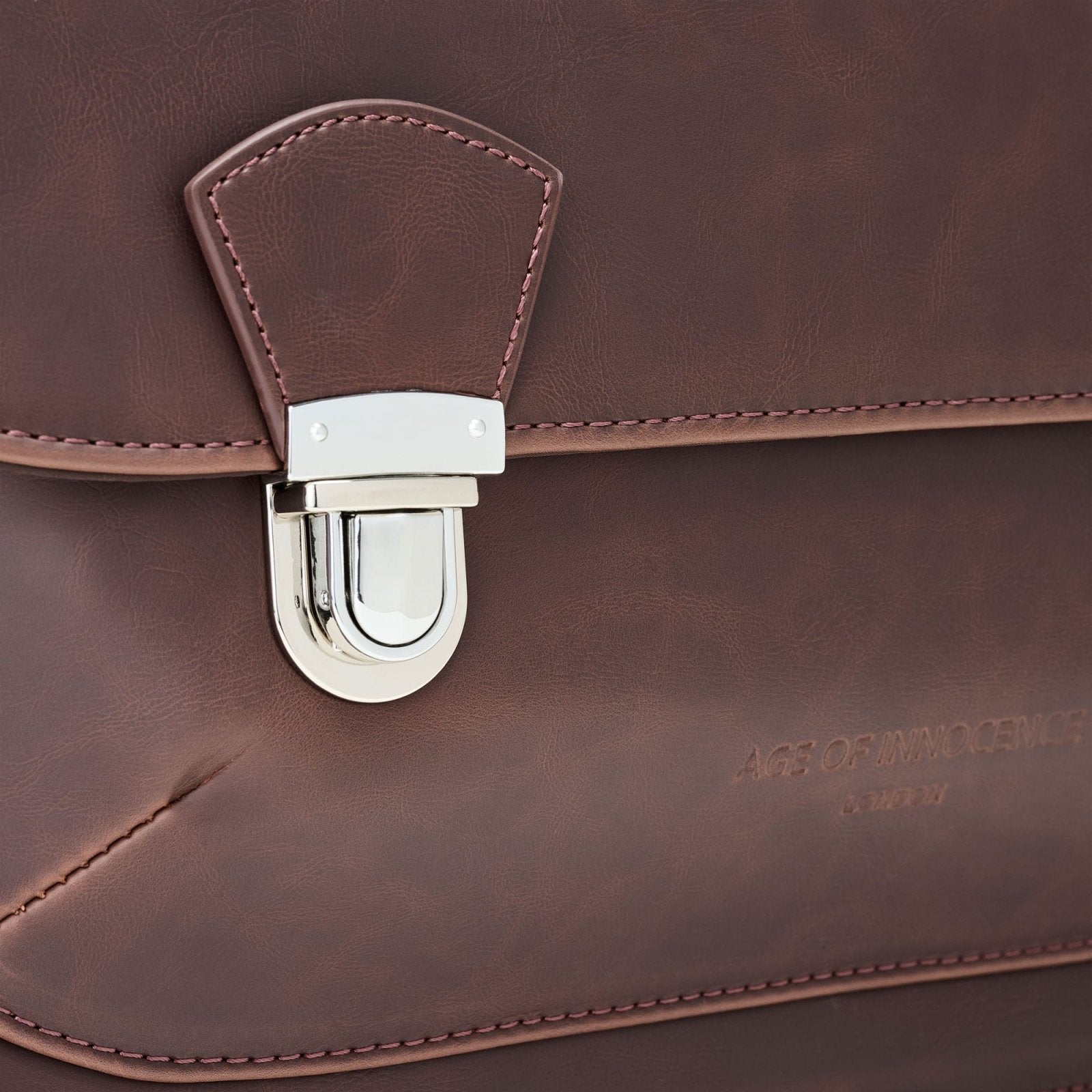 designer Boston PU Brown Schoolbag for girls by Age of Innocence