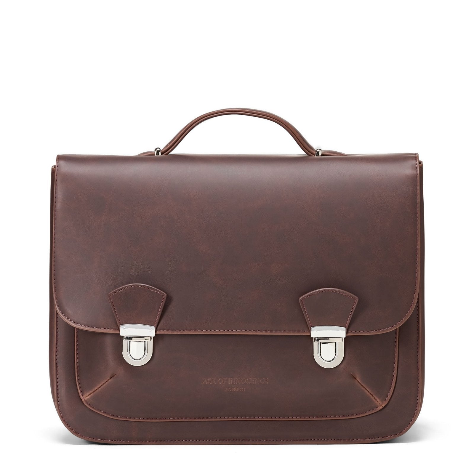designer Boston PU Brown Schoolbag for girls by Age of Innocence