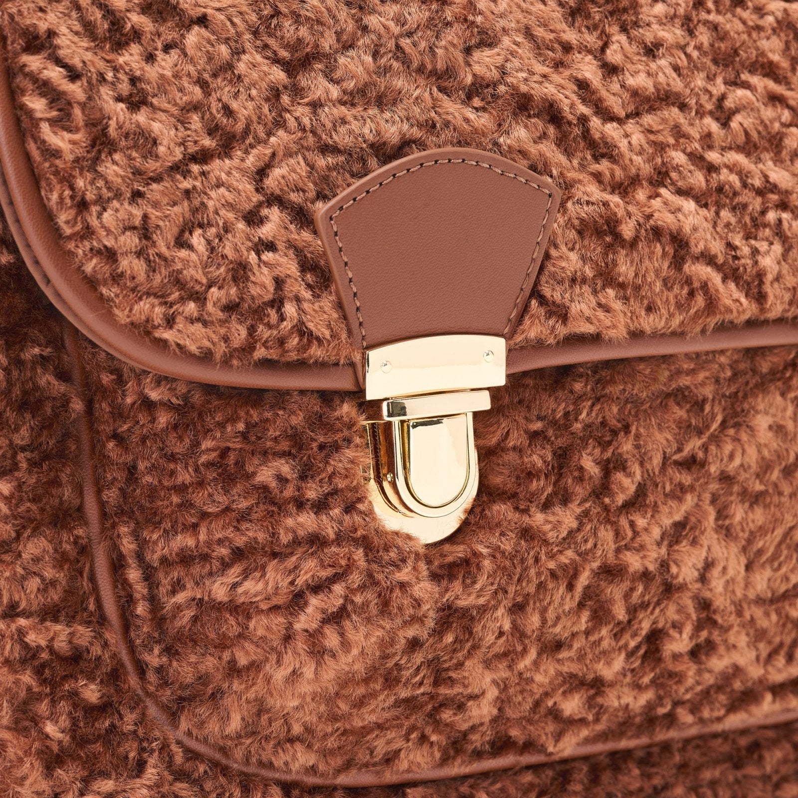designer Boston Shearling Camel Schoolbag for girls by Age of Innocence
