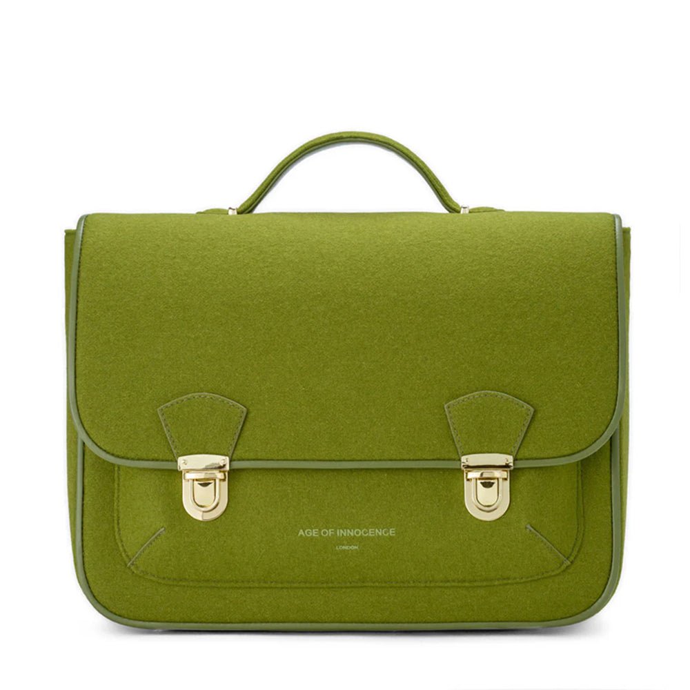 Boston Wool Green Schoolbag Schoolbag Age of Innocence