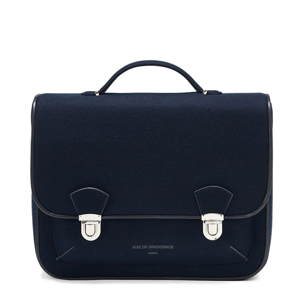 Boston Wool Navy Schoolbag Schoolbag Age of Innocence