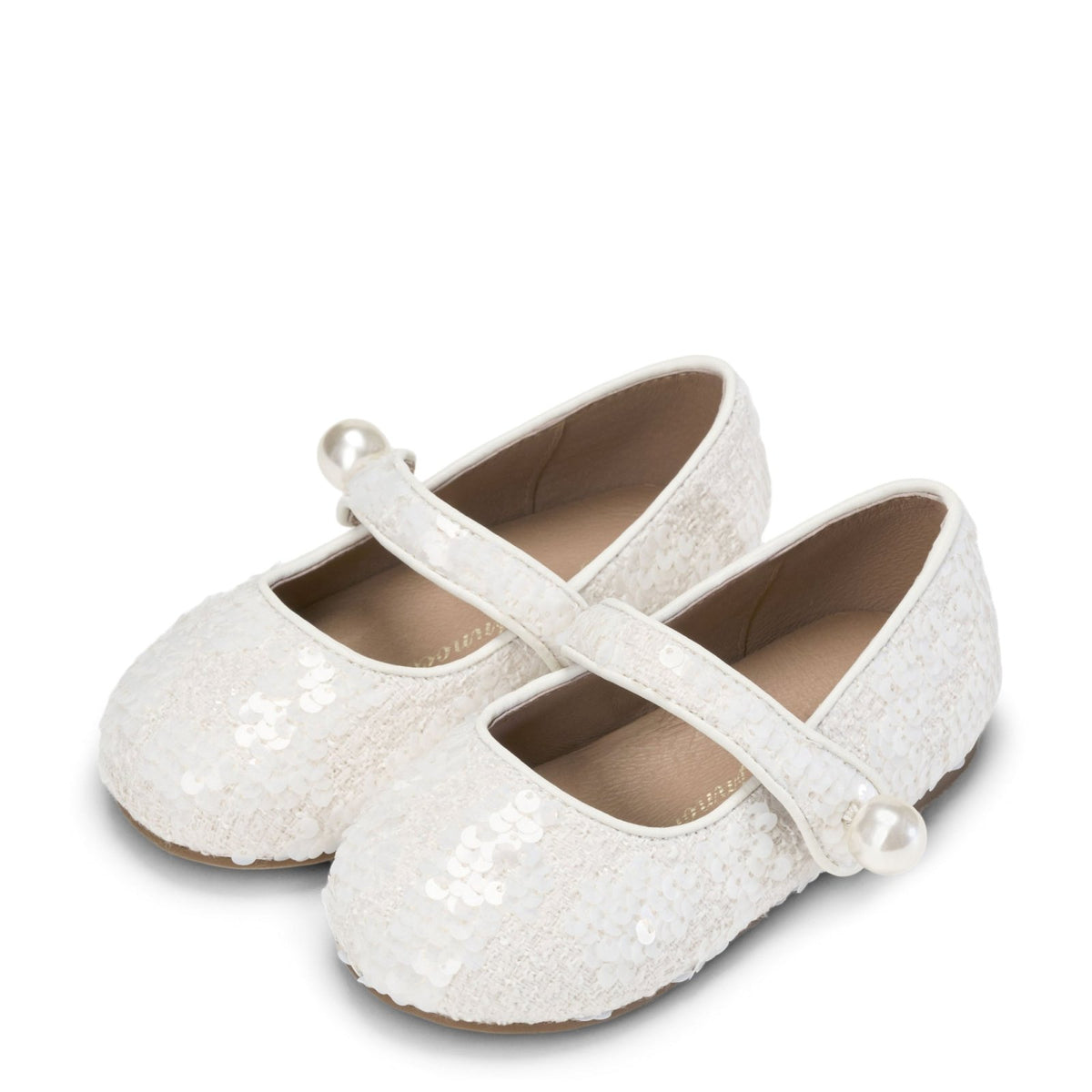 designer Celia Sequins White Shoes for girls by Age of Innocence