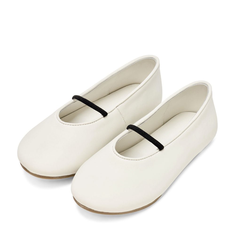 Daphne White Flats Shoes Age of Innocence