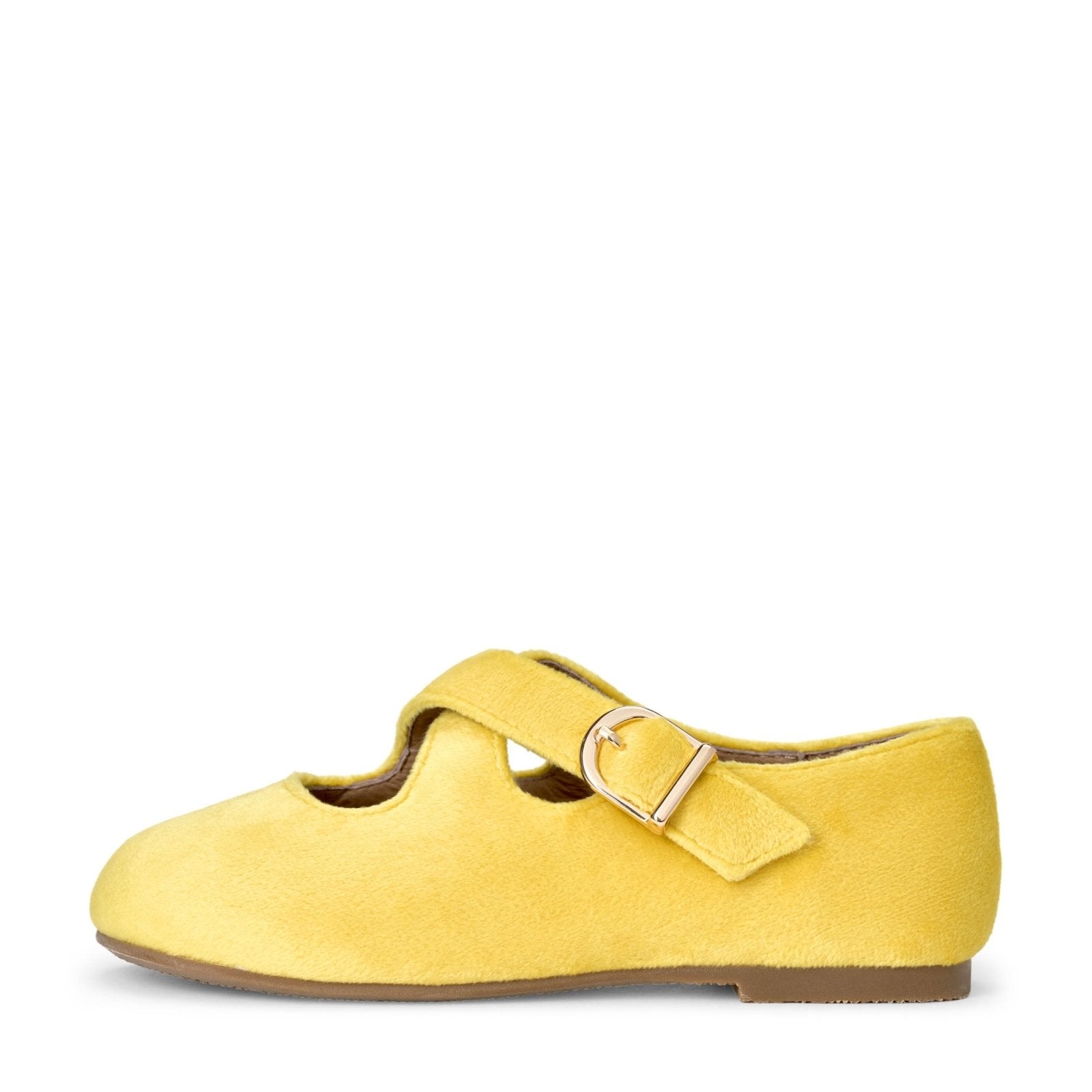 designer Demi Velvet Yellow Shoes for girls by Age of Innocence