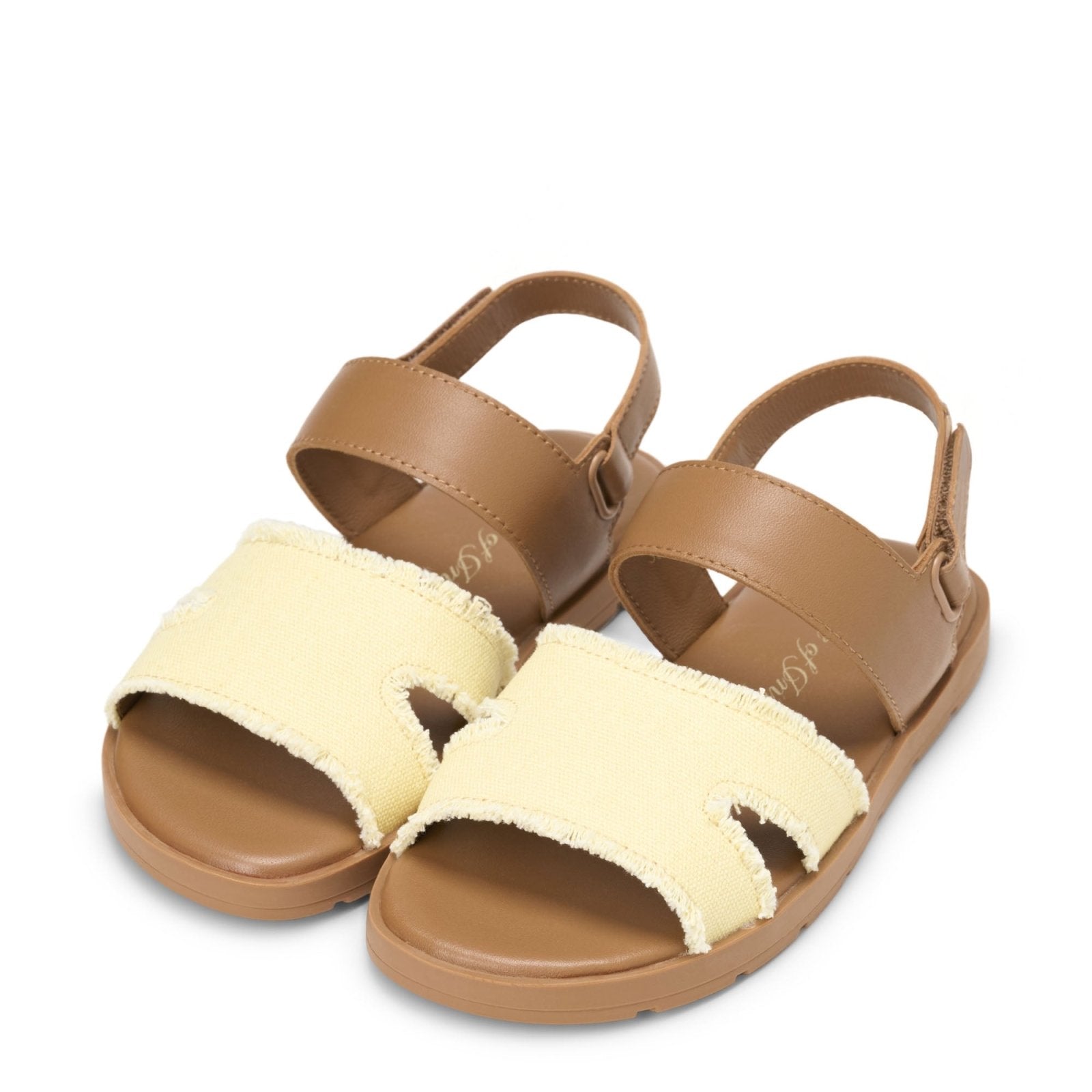 designer Elaine Yellow Sandals for girls by Age of Innocence