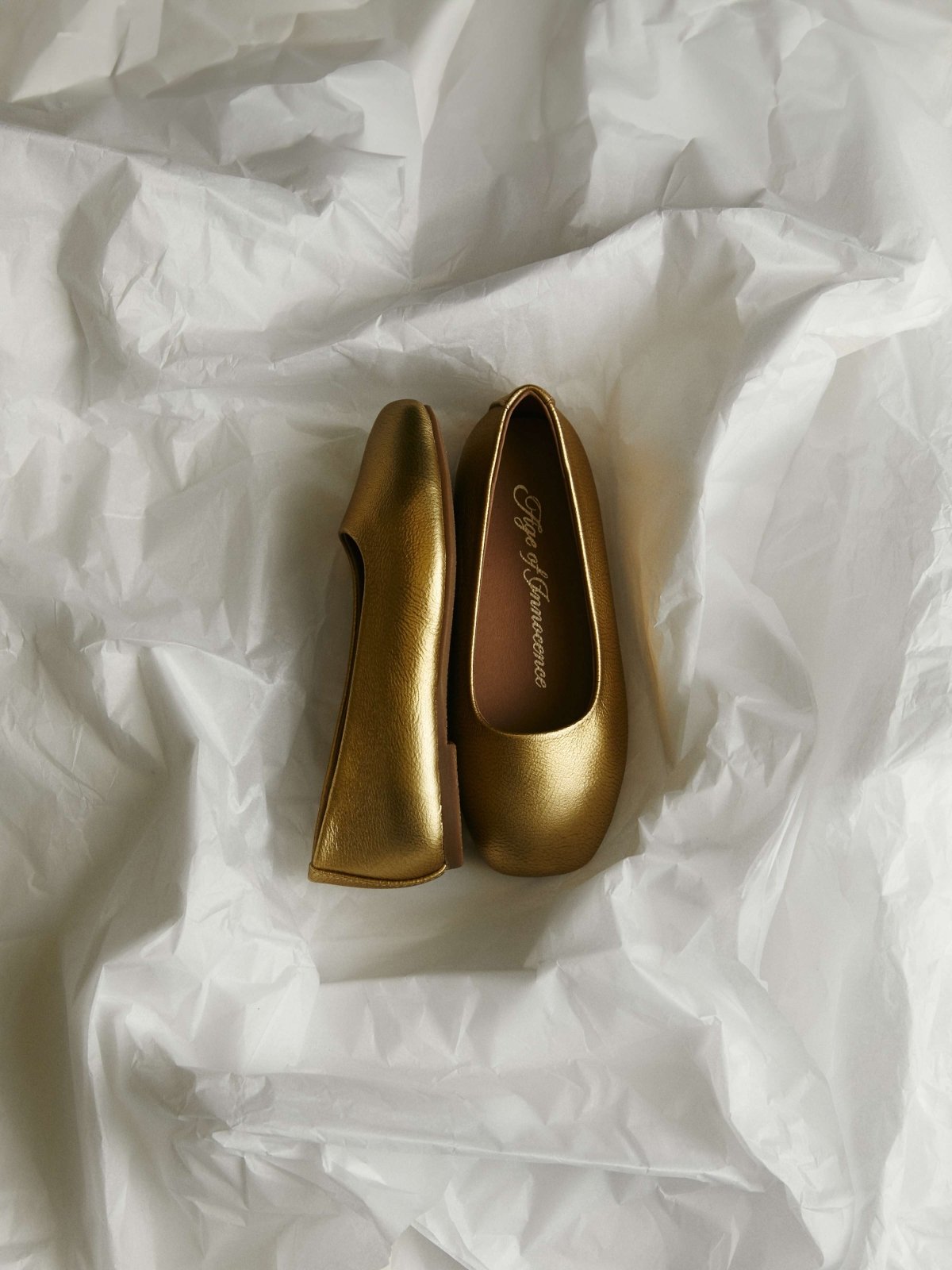 Ember Gold Flats Shoes Age of Innocence