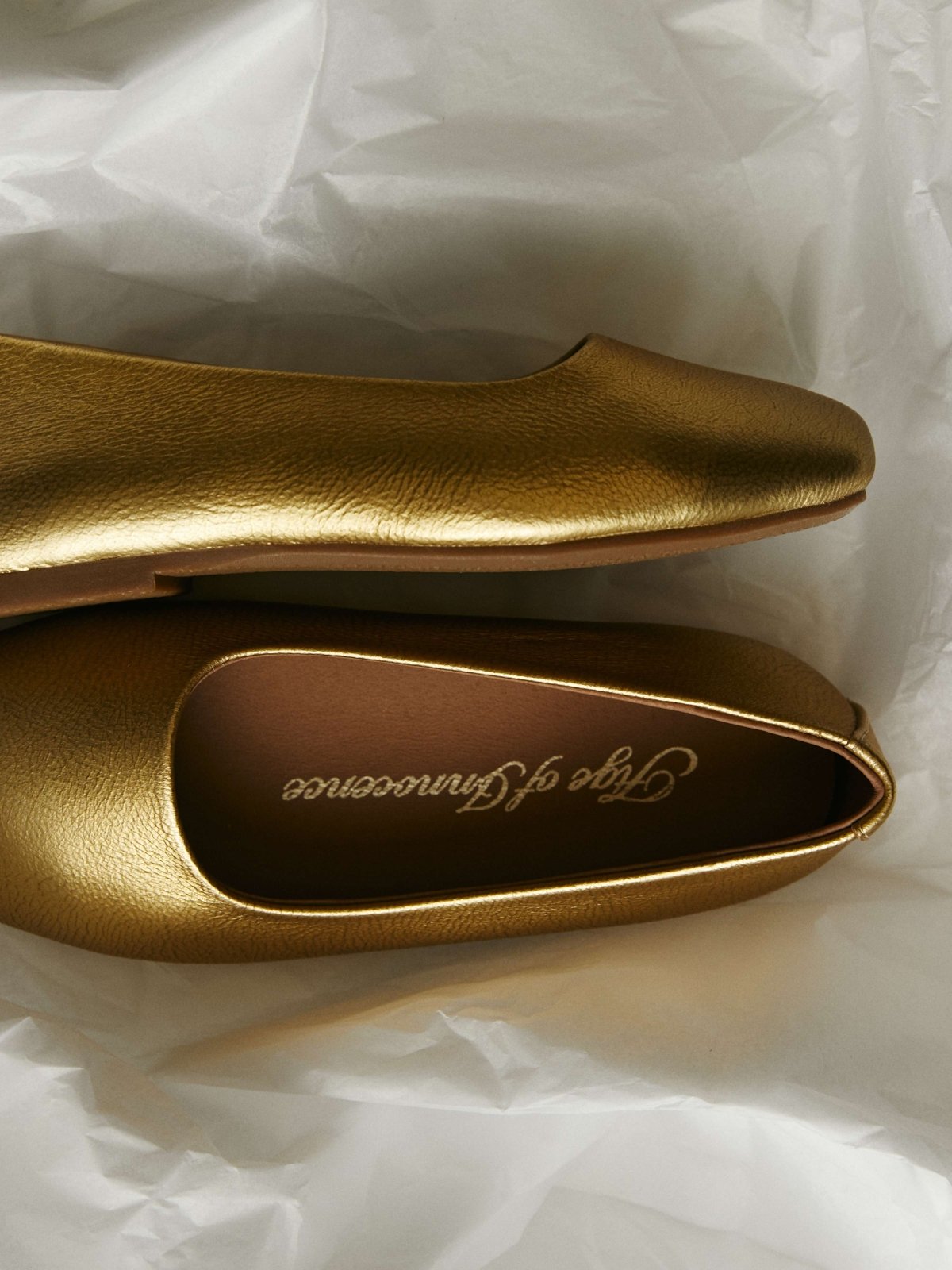 Ember Gold Flats Shoes Age of Innocence
