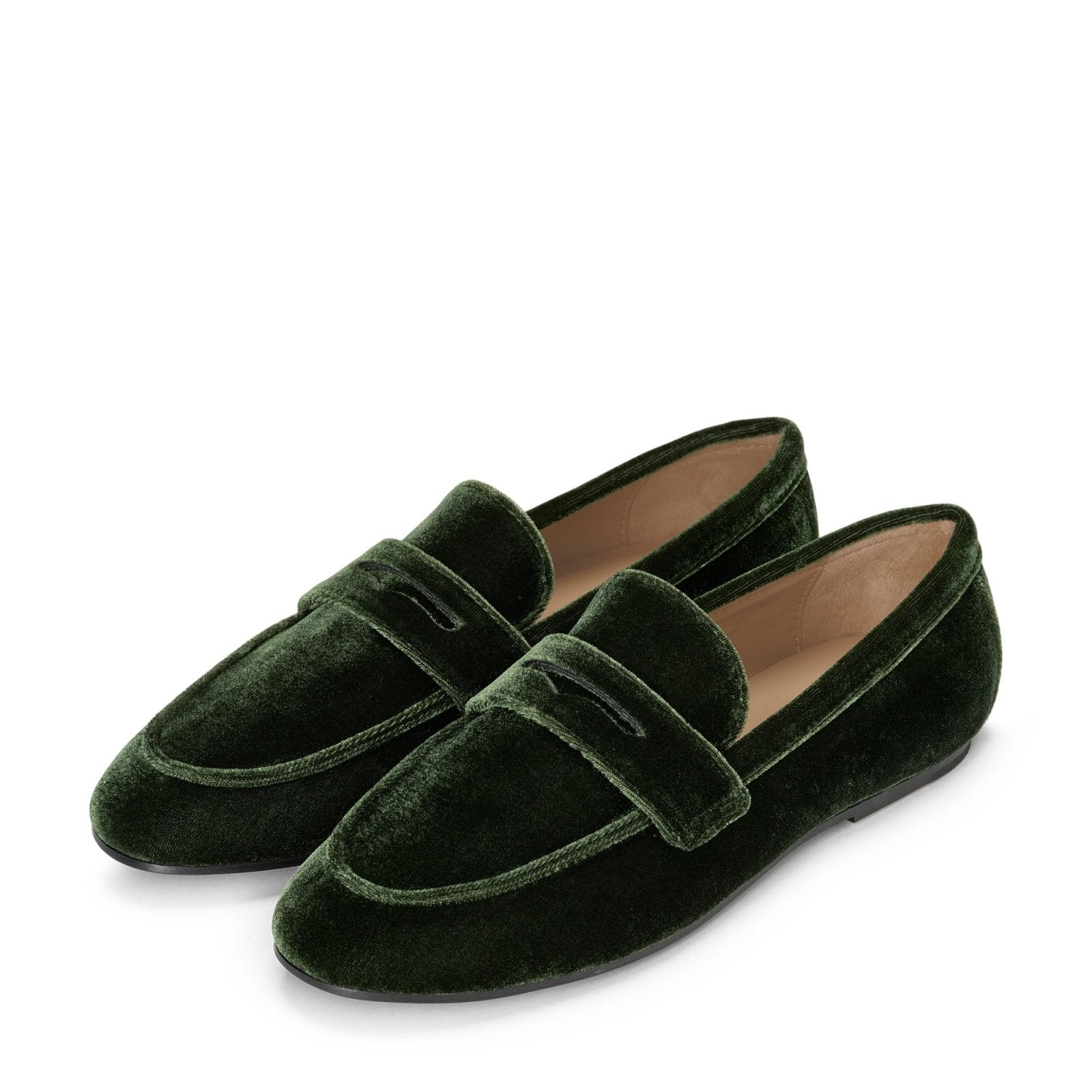 designer Farley Velvet Green Loafers for girls by Age of Innocence Women