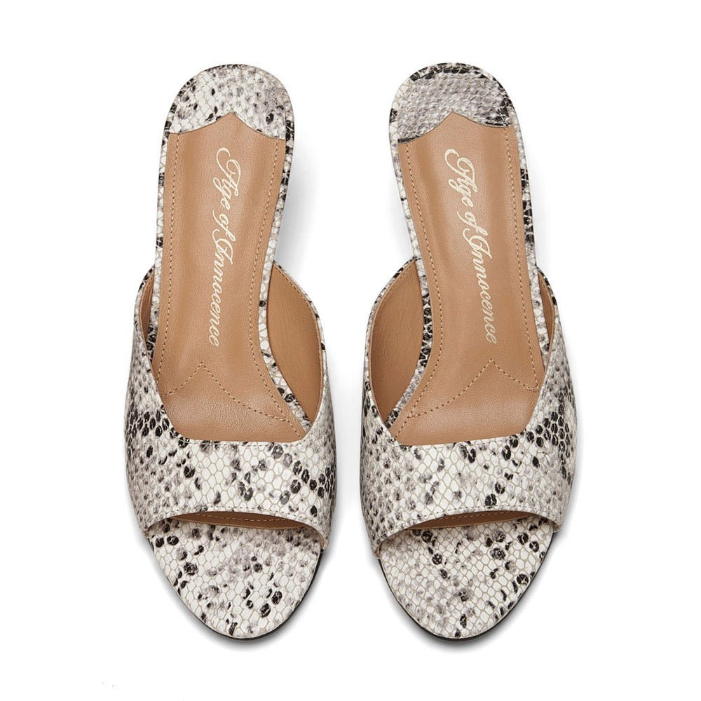 Felicity Snake Print Mules Mules Age of Innocence Women