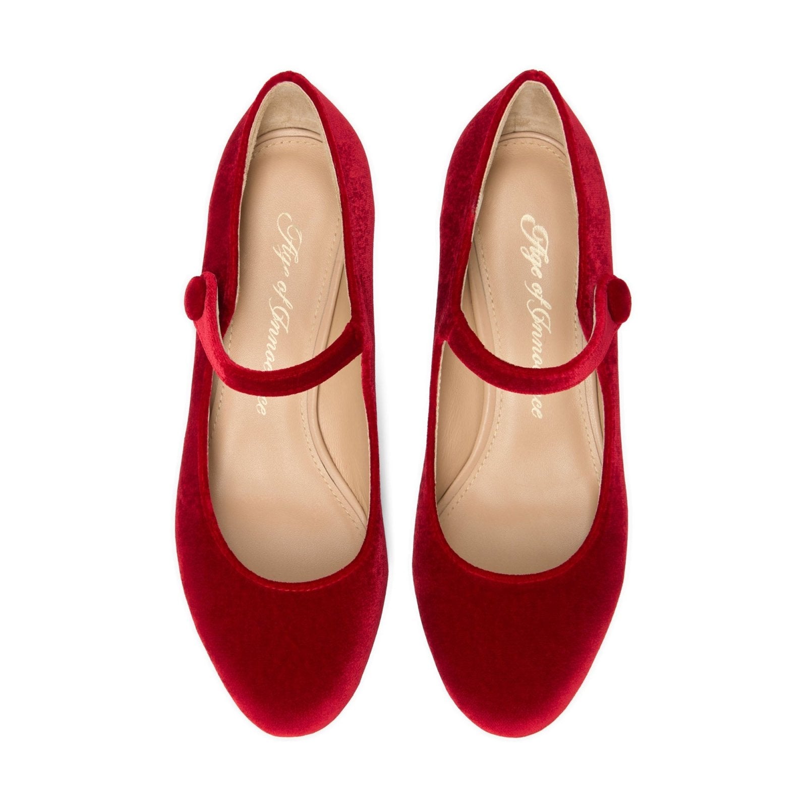 Gemma Velvet Red Shoes Shoes Age of Innocence Women