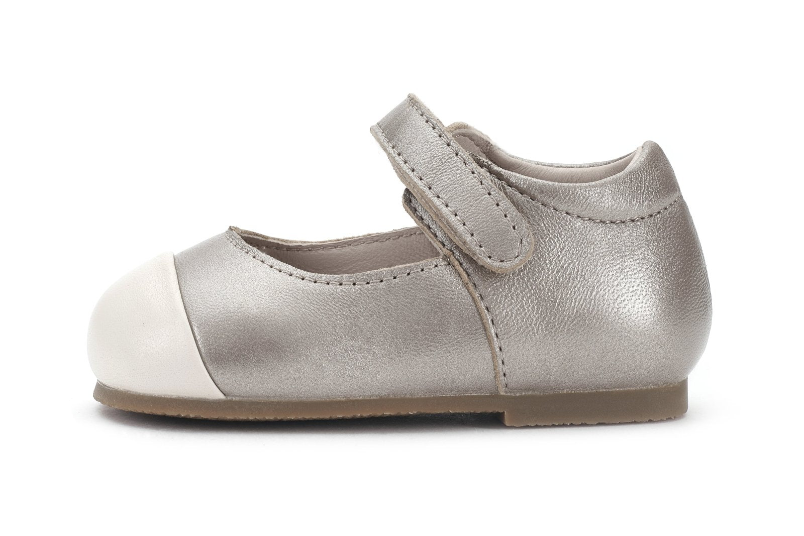 designer Jenny Silver/White Shoes for girls by Age of Innocence