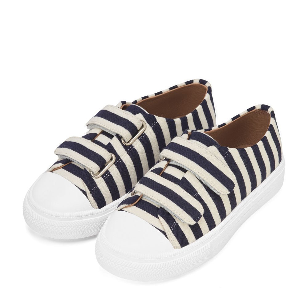 Jessie Striped Navy/White Sneakers Sneakers Age of Innocence