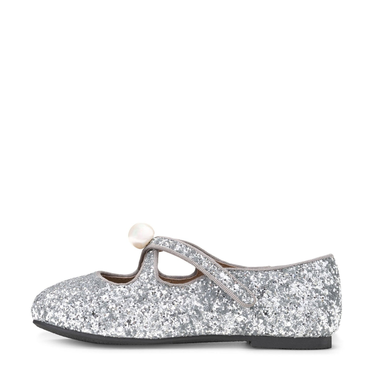 designer Kristen Glitter Silver Shoes for girls by Age of Innocence
