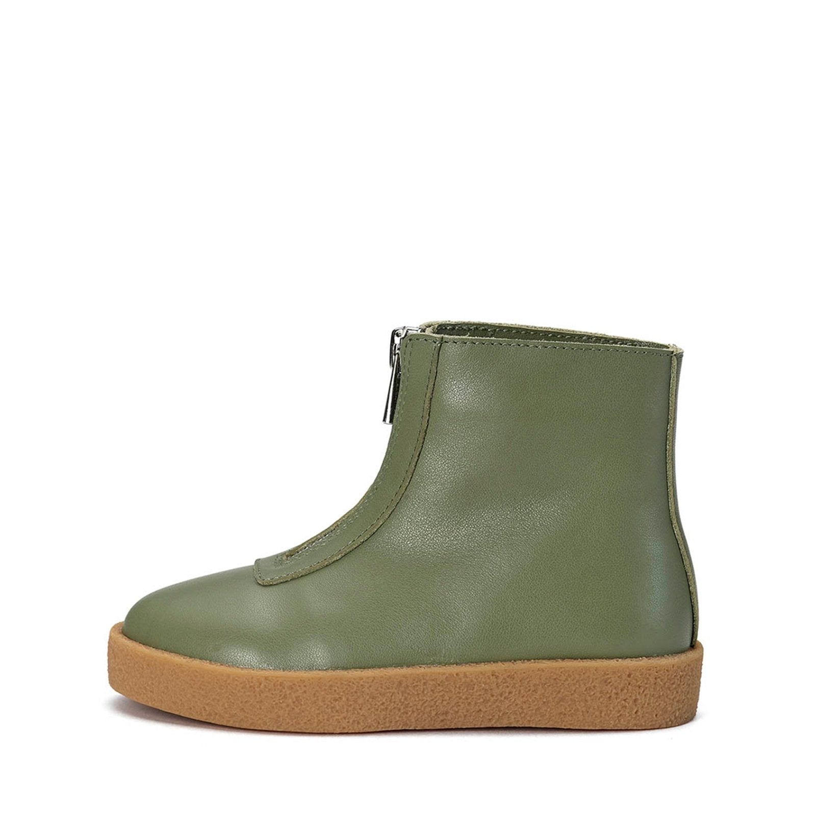 Leah Leather Khaki Boots Boots Age of Innocence