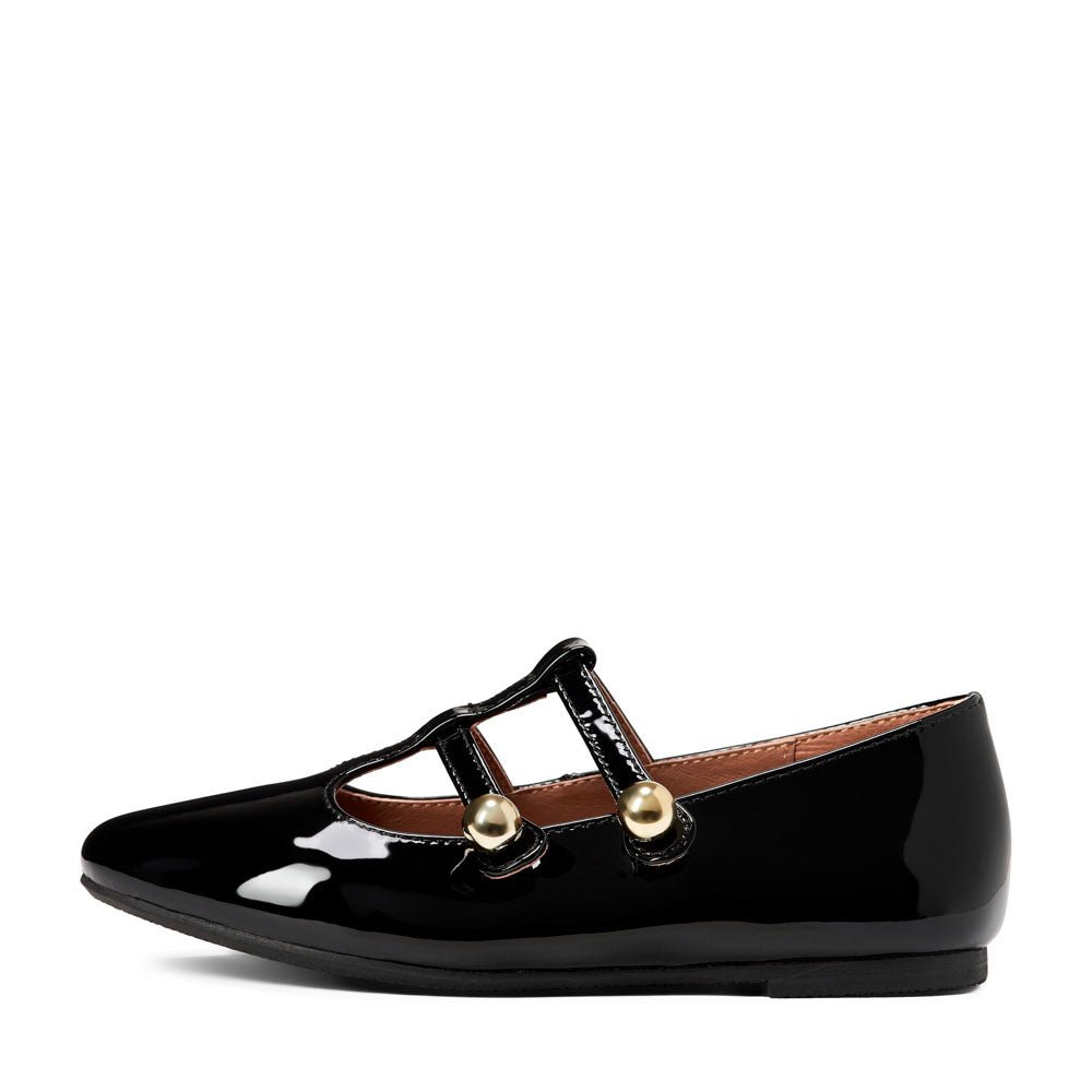 Lory Black Flats Shoes Age of Innocence