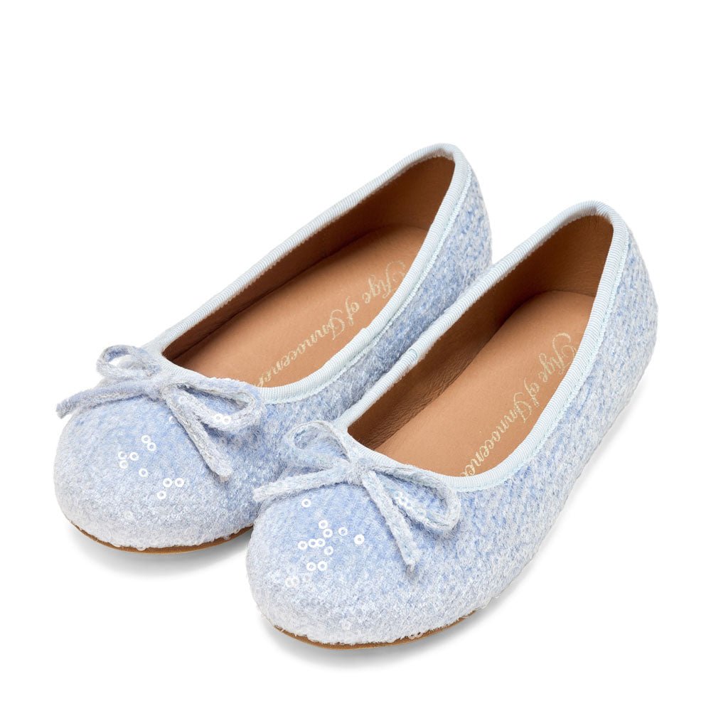 Odette Blue Flats Shoes Age of Innocence